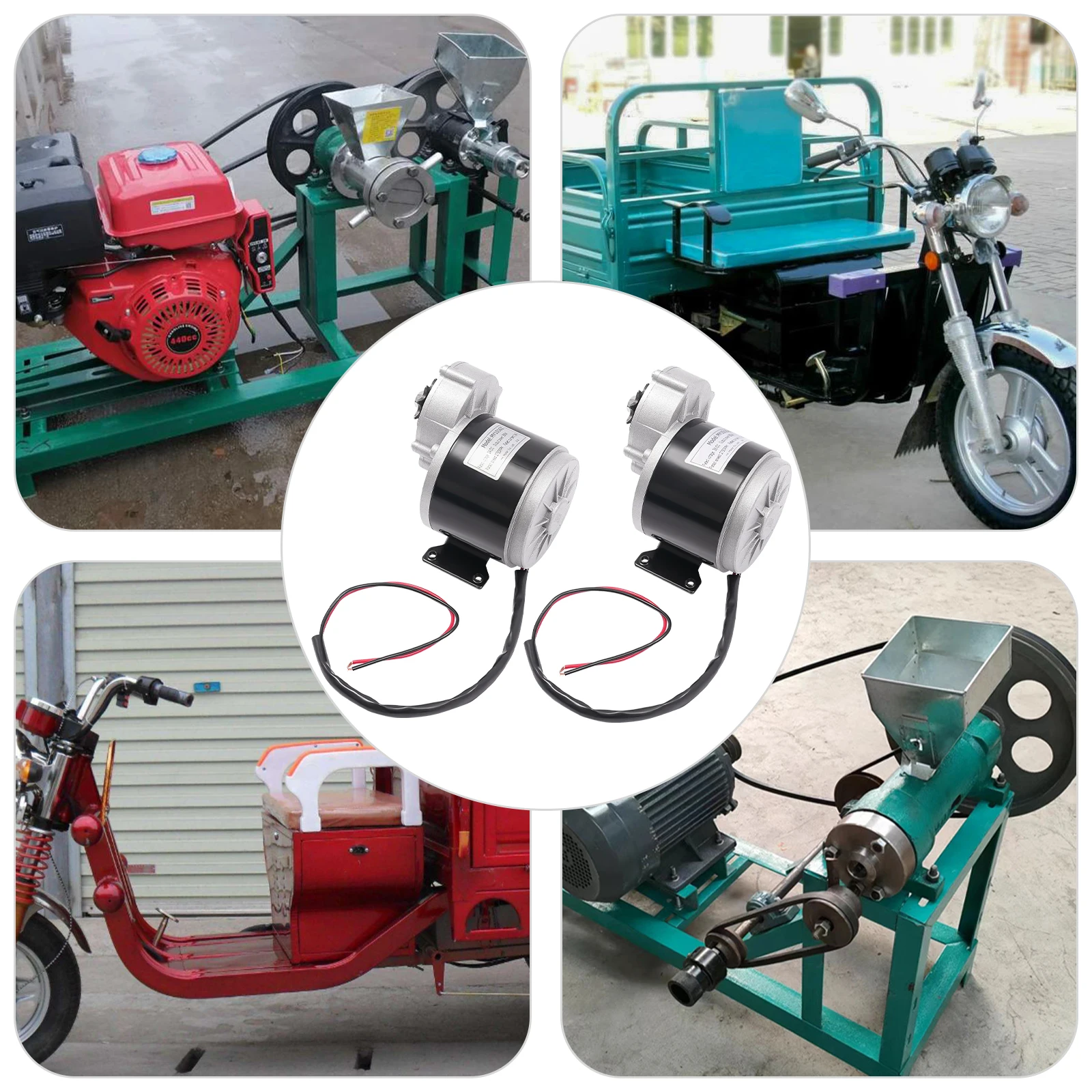 Electric Scooter Motor, 350W, Pure Copper Brushed Design, 9.78:1 Reduction Ratio, Reversible Rotation, Compact, Low Noise