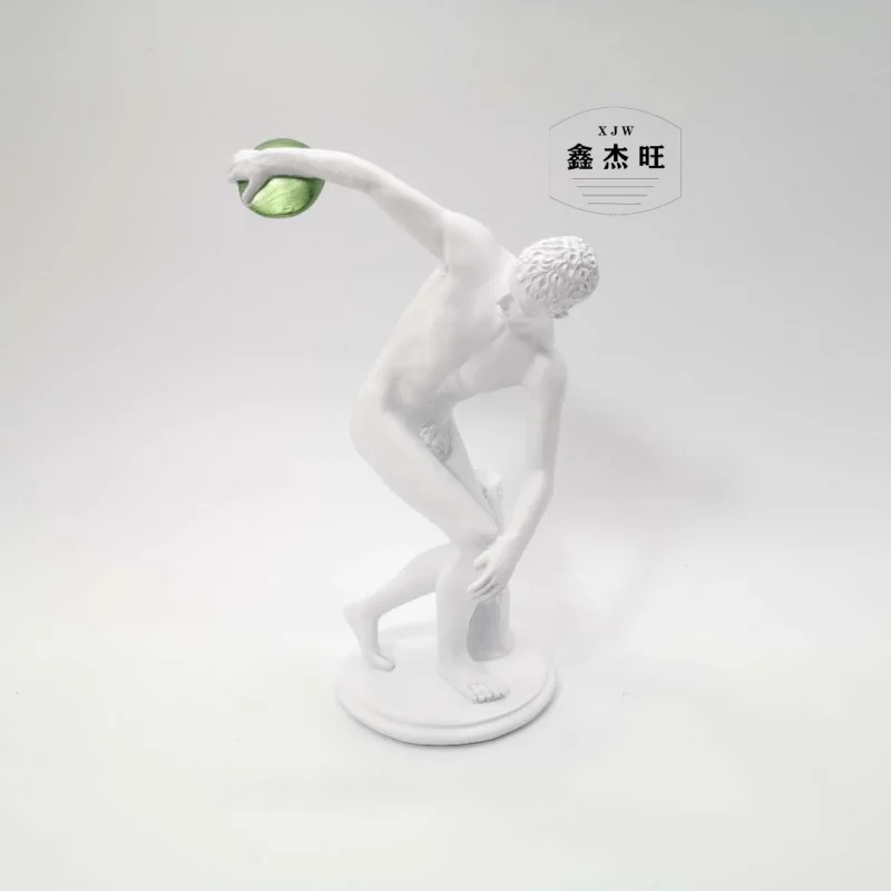 Discobolus European Men Sculptured Ornaments American Study Office Soft Decoration Athletes Decoration Home Decorations