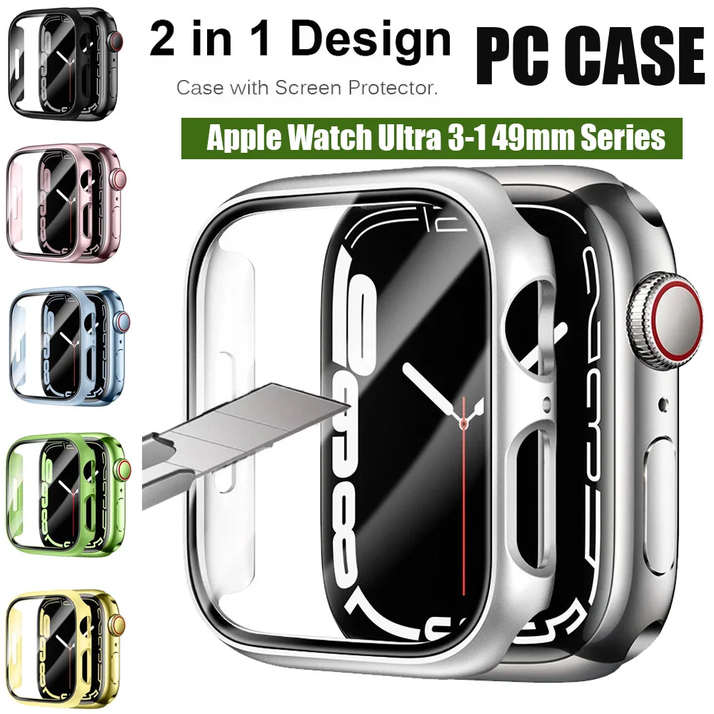 PC-Gehäuse für Apple Watch Ultra 3-1 49mm Serie 11 10 46mm 42mm Schutzschale mit Membranintegration für IWatch 9 8 7 6 5 4 SE 45/41mm