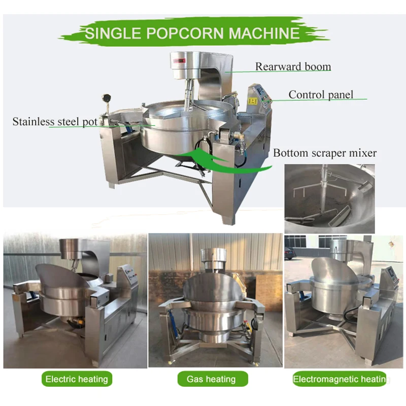 Automatic Popcorn Processing Line Multi-Flavor Cheese Caramel Chocolate Making Machine Custom