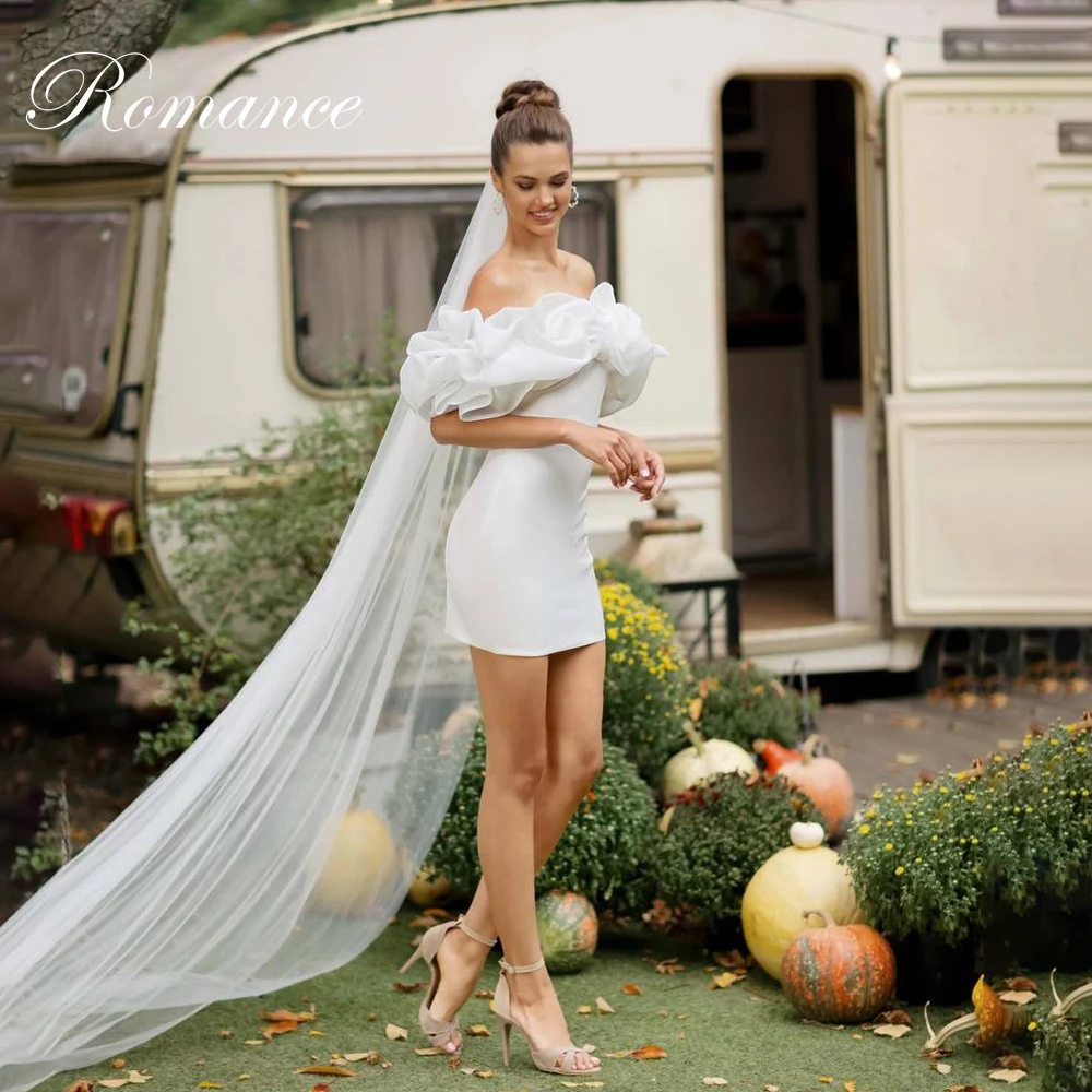 Elegante sem alças plissado curto bainha vestidos de casamento 2025 feminino fora do ombro aberto para trás mini vestidos de novia personalizado