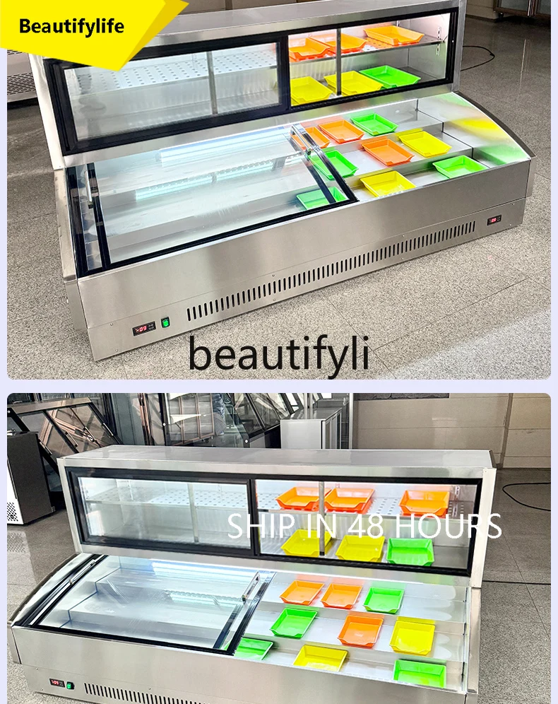 

L04 BBQ Skewer Display Cabinet Dual Temperature Refrigeration Freezer Stall Refrigerator Freezer Ordering Freshness Cabinet