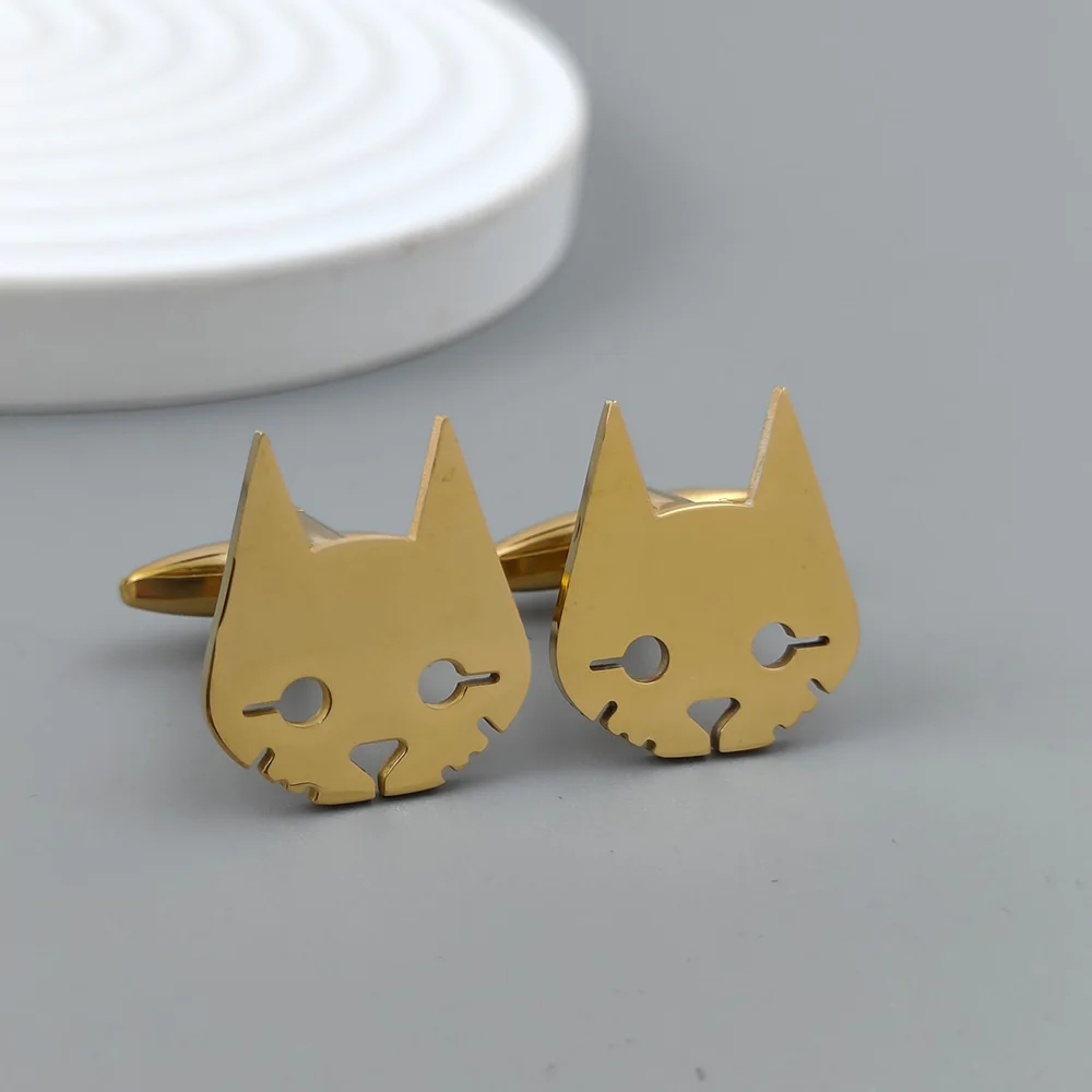 قميص أزرار أكمام رجالي مضحك على شكل وجه قطة، مطابقة عصرية، هدية عيد ميلاد عالية الجودة من الفولاذ المقاوم للصدأ، ملابس رسمية #5