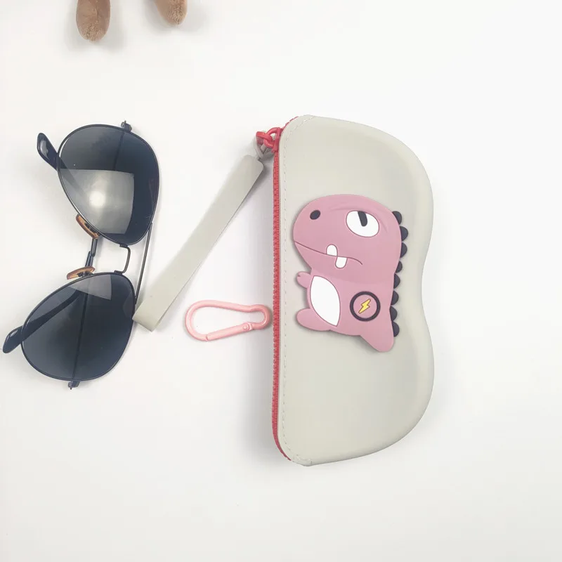 ซิลิโคนซิปแว่นตากระเป๋ากันน้ํากระเป๋าเครื่องสําอางค์เหรียญกระเป๋าผู้หญิงสี Candy ป้องกันฝุ่นแว่นตากล่องของขวัญ B2