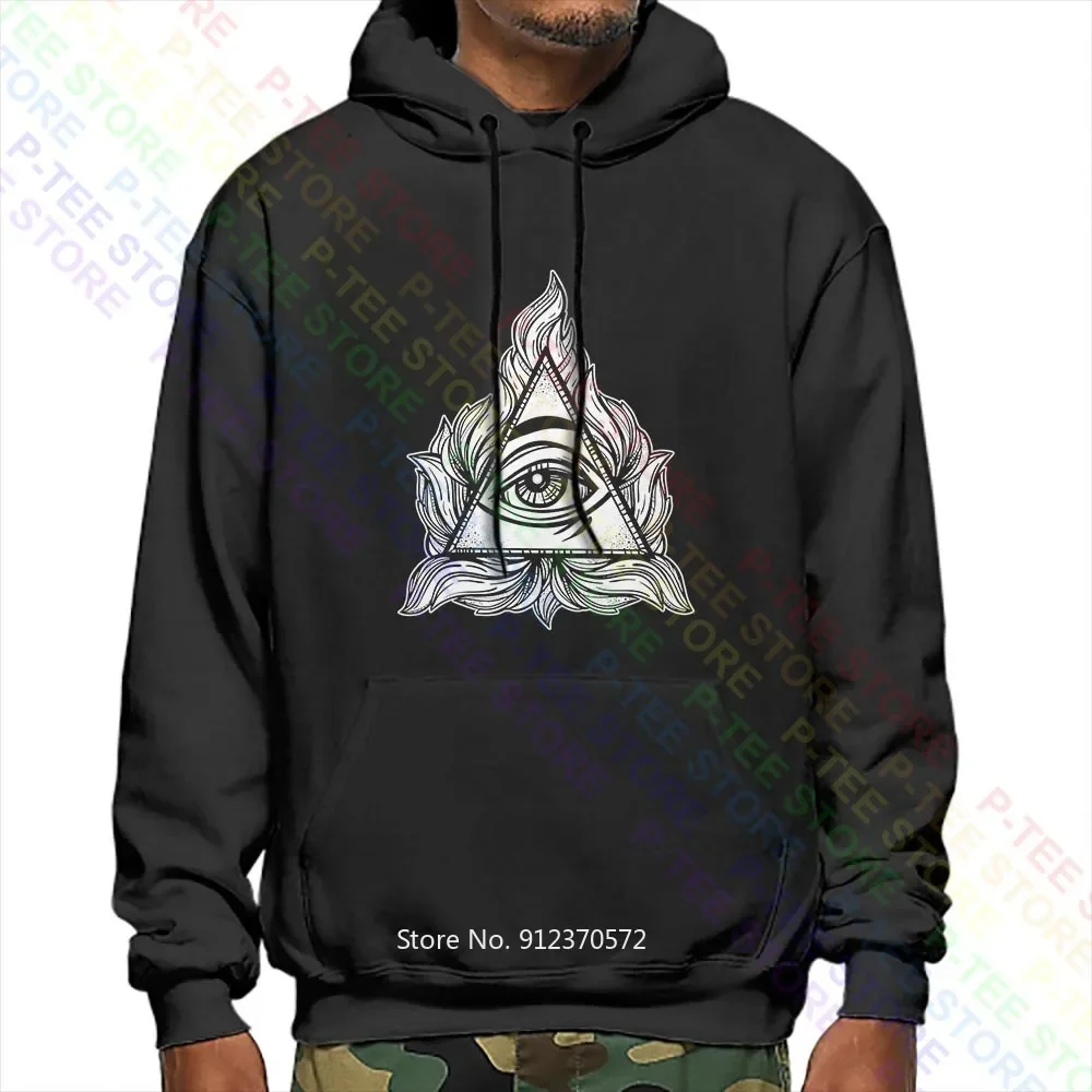 All Seeing Eye In A Triangle Illuminati Large Print Men‘S - Nwo Pagan Hoodie Sweatshirts Streetwear Hip Hop Hoodies