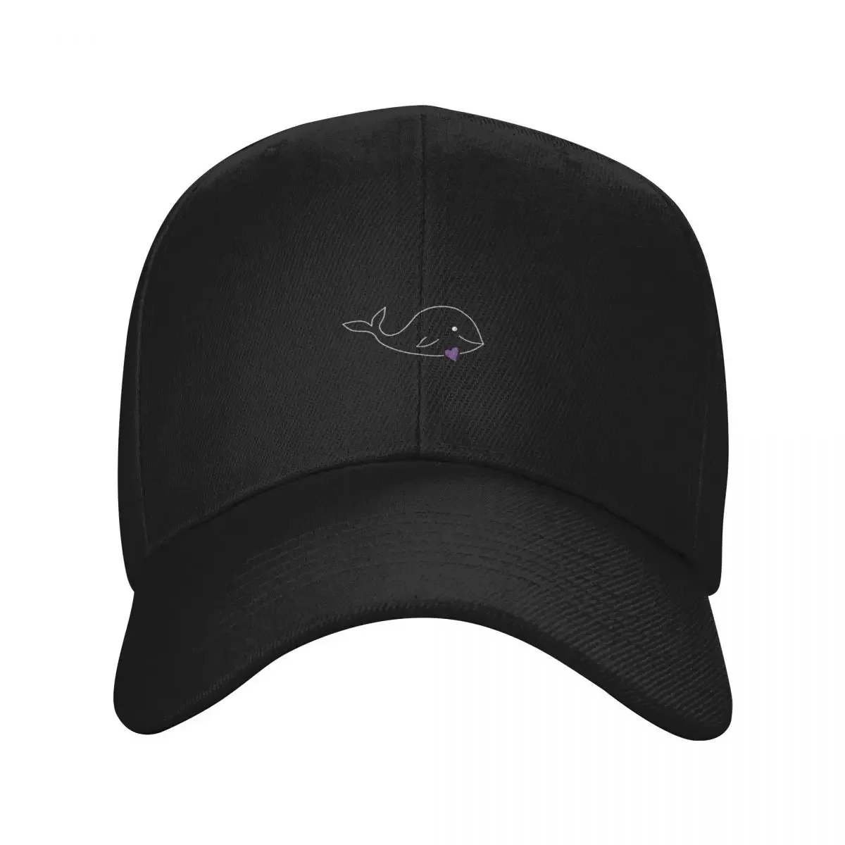 

whale with a purple heart Baseball Cap Military Tactical Cap black Beach Outing Ball Cap Girl'S Hats Men's