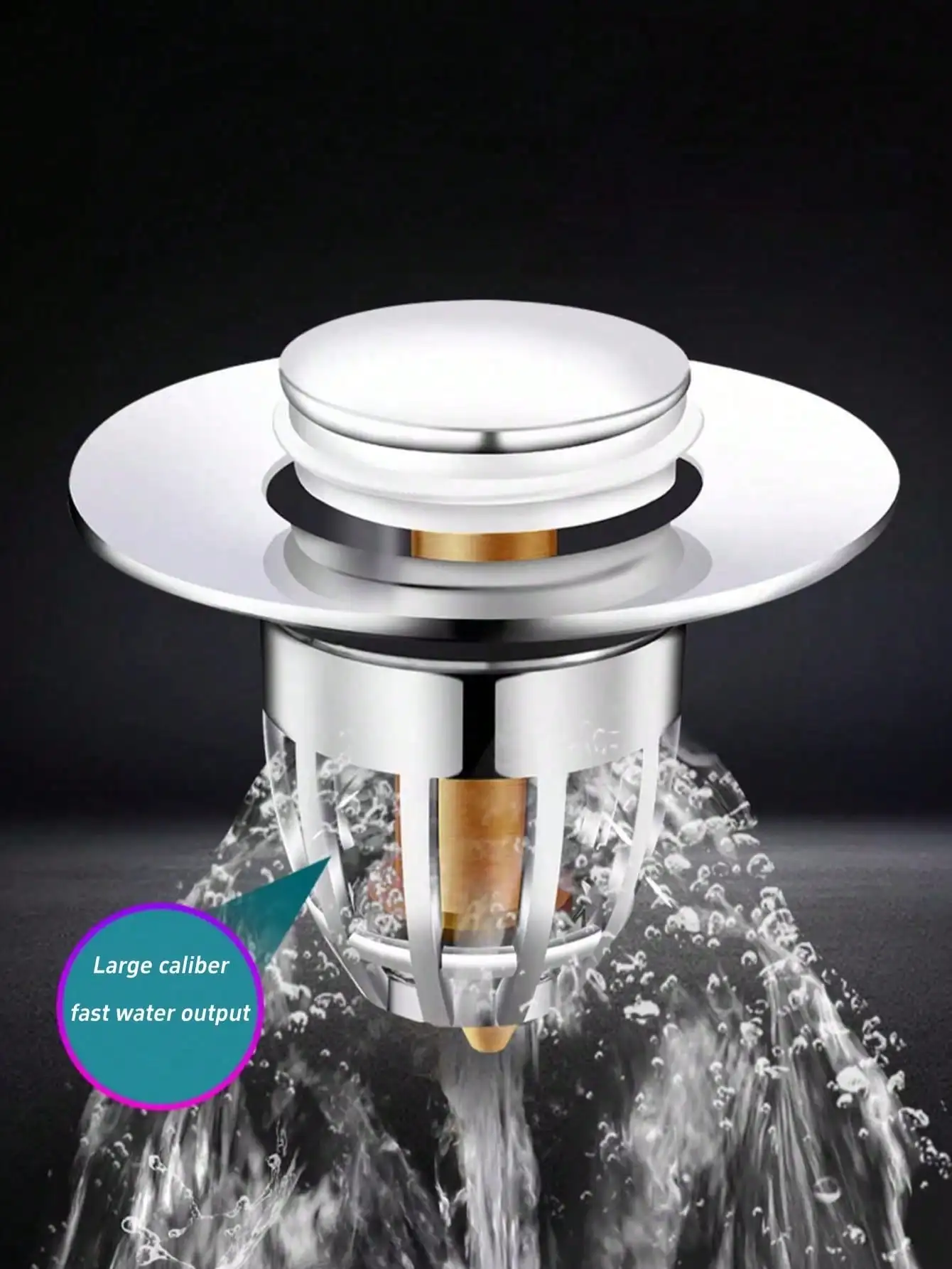 3 قطعة سدادة حوض الحمام العالمية مع صائد الشعر ، غطاء تصريف حوض الاستحمام الربيع الأساسية ، قابس حوض البلاستيك المنبثق الأساسية ، حوض Dr