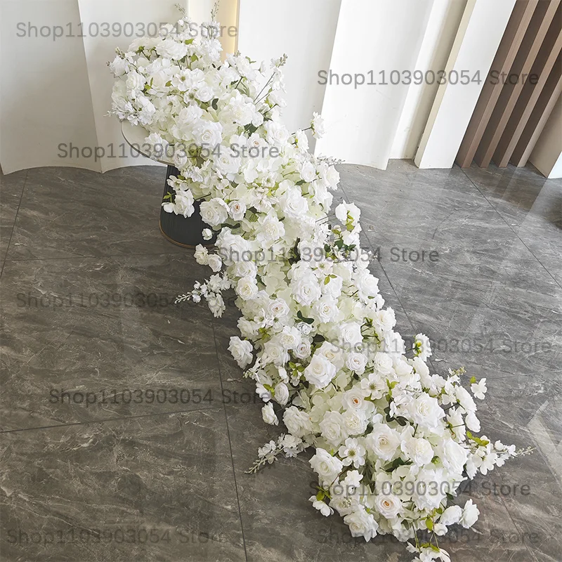 Роскошные бегуны 2 м, искусственный ряд цветов, центральная часть стола, свадебная роза, пион, микс цветов, фон, настенные арки, деко, вечерние, цветочные
