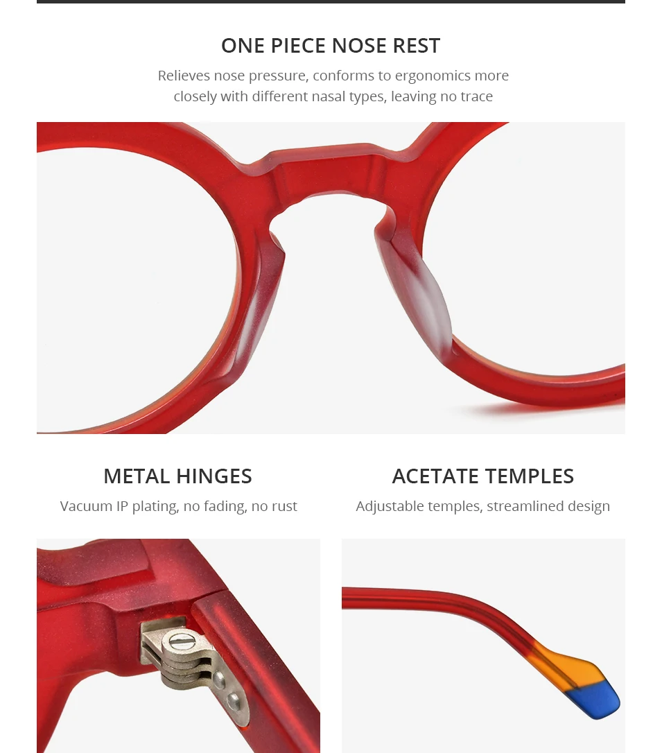 HEPIDEM Acetat Brille Rahmen Frauen Marke Designer runde Nerd Brille neue Männer dicke japanische handgemachte große Brille 9233 – Detail 3