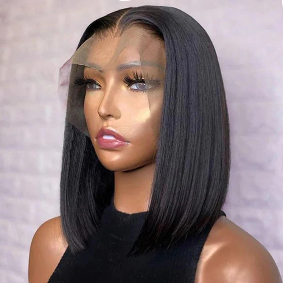 Wiggogo Short Bob Wig Lace Front Human Hair Wigs Straight Lace Front Wigs Hd Lace Wig 13X4 Hd Lace Frontal Wig 4X4 Closure Wigs