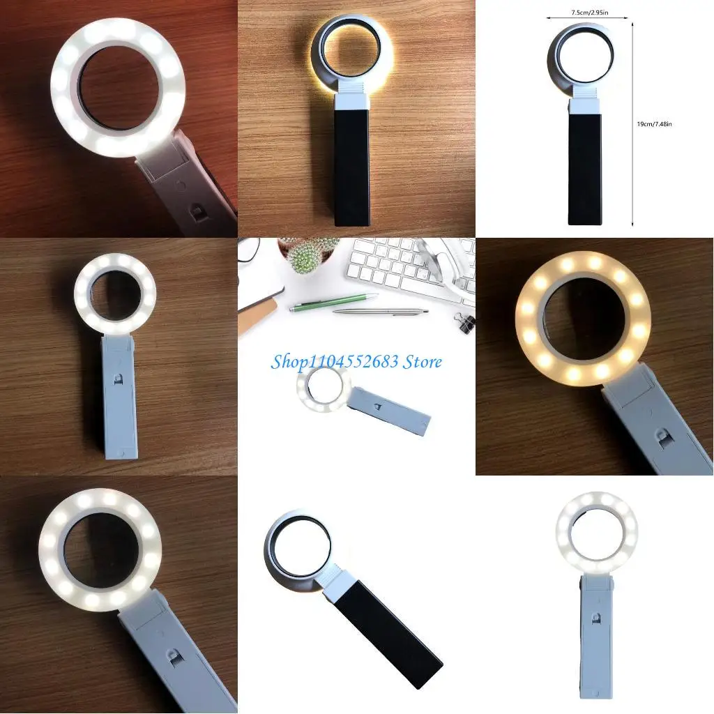 

Y6GD 90° Bendable 16X Lens Eye Loupes Magnifiers for Stamps Jewelry Inspection Book Reading Glass