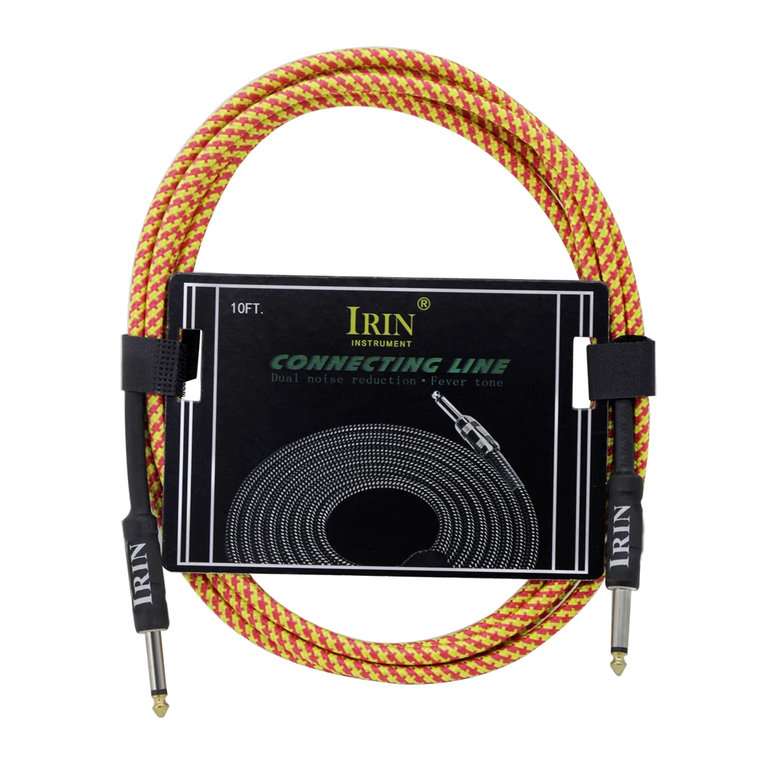 IRIN-Cable de Audio de 3M para guitarra eléctrica, Conector de níquel colorido, amplificador de bajo eléctrico, accesorio de piezas de guitarra