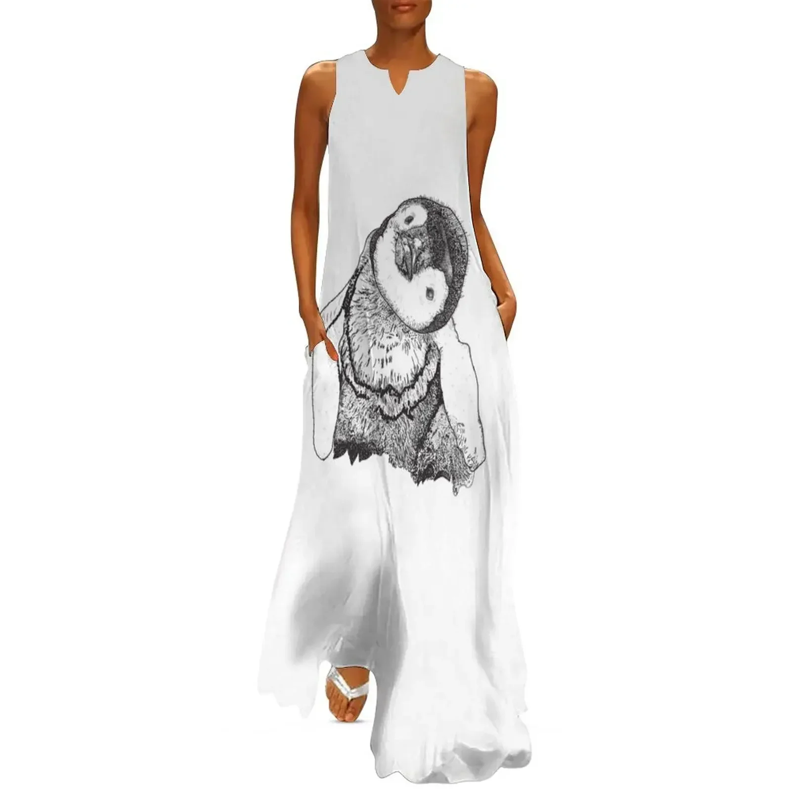 

Sassy Baby Penguin Long Dress woman dress cute dress Clothing female