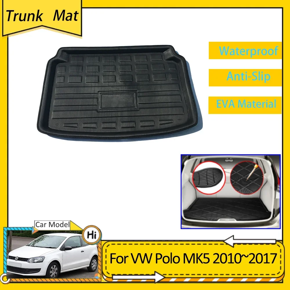 

Car Trunk Mat For Volkswagen VW Polo 6R 6C 61 Mk5 2010~2017 Accessories Cargo Boot Pad Protective EVA Waterproof Carpet Liner