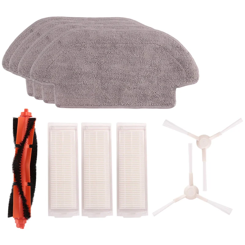 A006-Xiaomi Mi ロボット掃除機モッププロ P クリーニングロボット、モデル: STYTJ02YM、メインサイドブラシ + Hepa フィルター + モップクロス