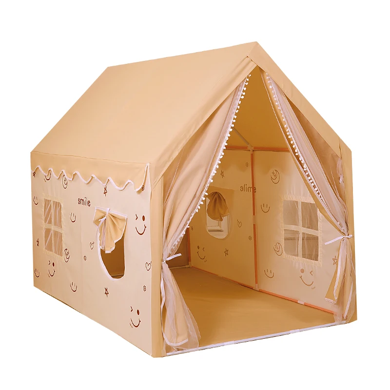 Tent Boys and Girls Children's Baby Extended Smiley Castle Small Tent Princess House Small Toys Indoor Children's Games