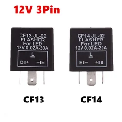 12V 3 Pin CF13 CF14 JL-02 samochód elektroniczny przekaźnik migaczy do naprawy światła LED lampa kierunkowskazów Hyper Flash lampa migająca