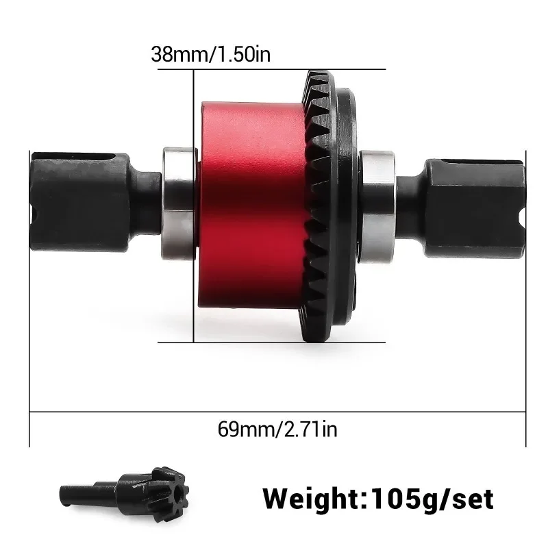 35T 8T Set differenziale anteriore posteriore in acciaio ARA310990 per ARRMA 1/8 KRATON 1/7 BIGROCK EXB Parti di aggiornamento