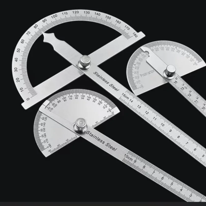 

Goniometer Stainless Steel Protractor Metal Ruler Multi Angle Measuring Ruler Carpentry Tool Angle Meter Angle Finder Goniometro