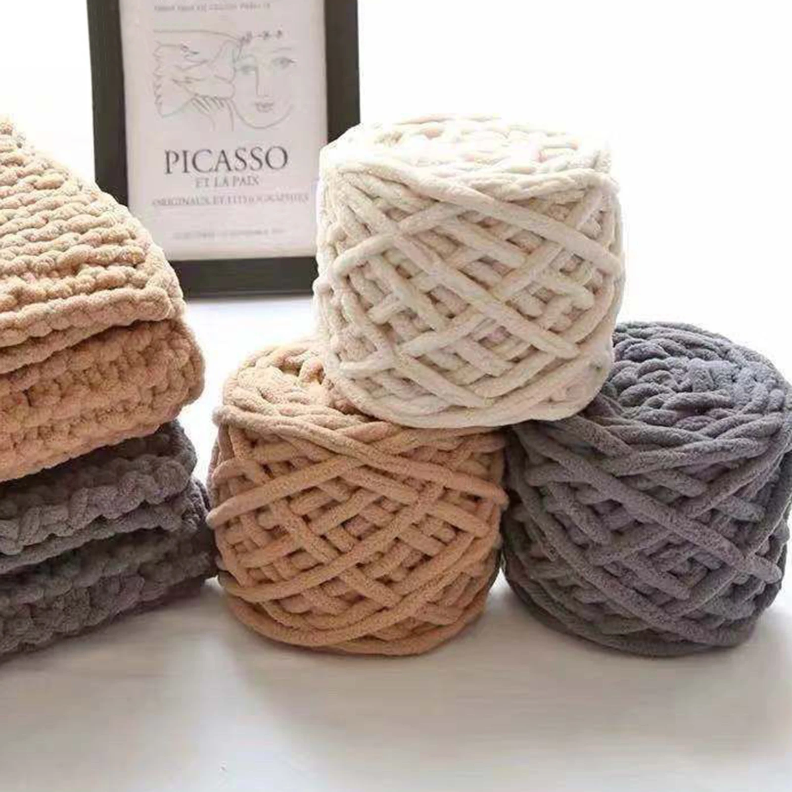 Chunky Chenille Yarn Soft Thic - đánh giá và giá Throw Blanket Chunky Knit