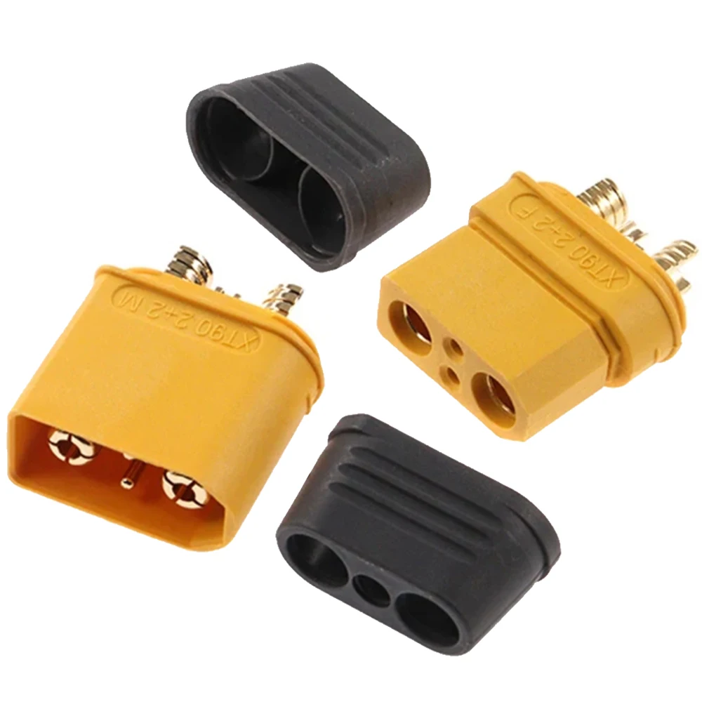 Amass XT90 2+2 Plug Connectors 4.5mm Gold Bullet Plated Connector Plug Male Female For RC Model Battery amass XT90 2 2 Plug