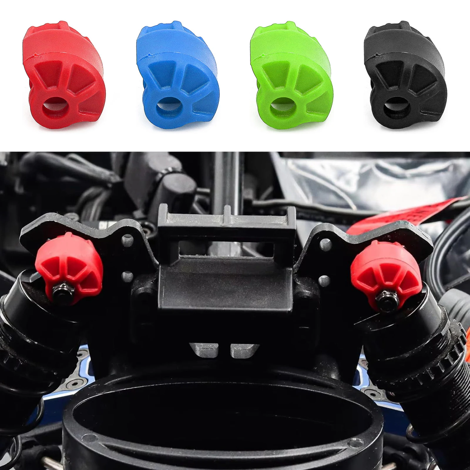 4pcs Plastic Shock Cap Protector For ARRMA 1/7 Felony Limitless Infraction Mojave 1/8 Typhon Notorious Kraton Outcast 6S BLX