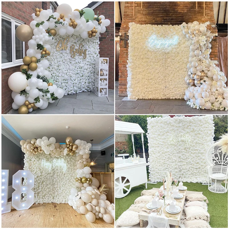 

1pc Artificial Flower Wall Panel Elegant Home Festival Event Party Decoration Romantic Wedding Scene Stage Backdrop Decoration