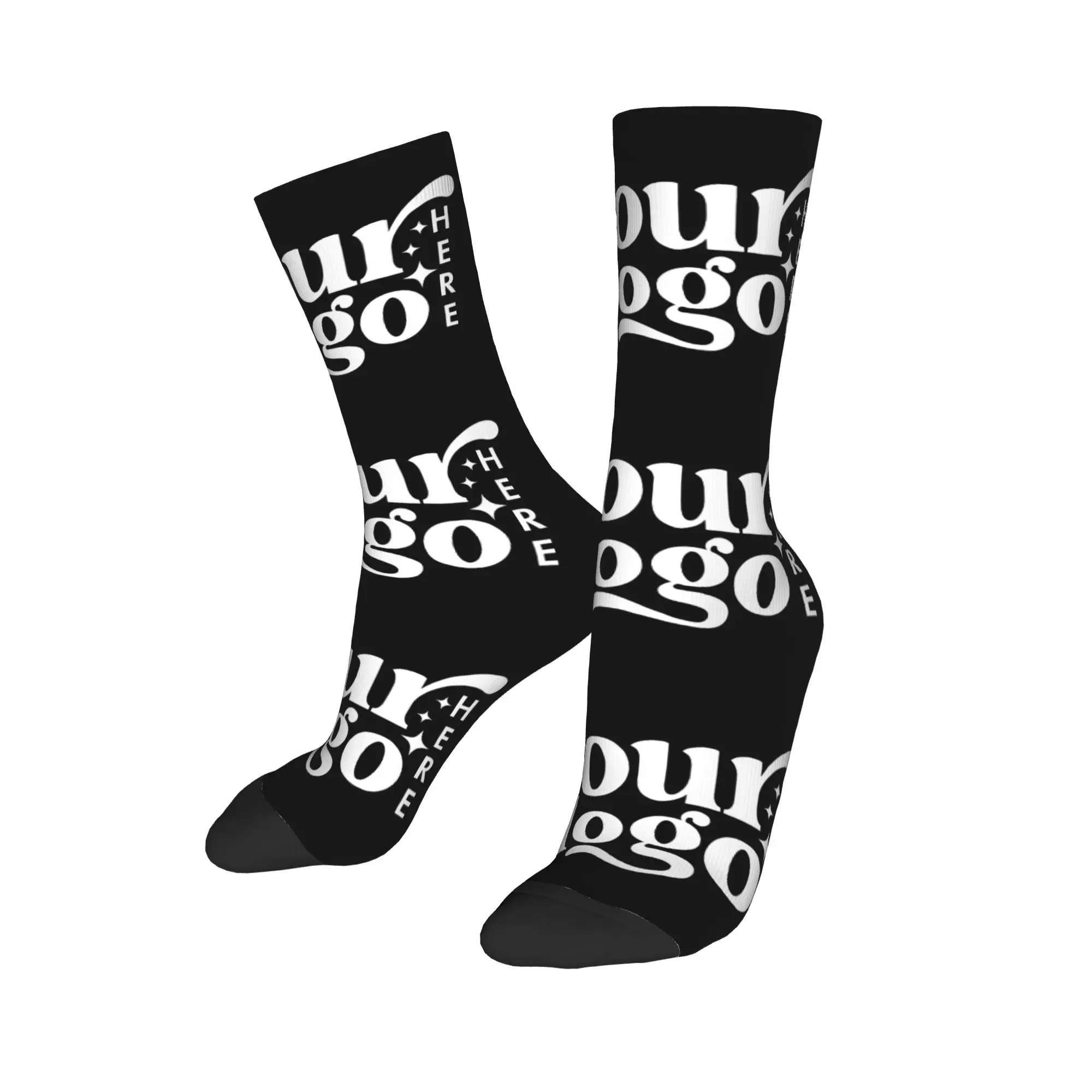 

Custom Your Design Cute Print Custom Your Design Logo Socks for Women Men Stretchy Summer Autumn Winter DIY Print Crew Socks