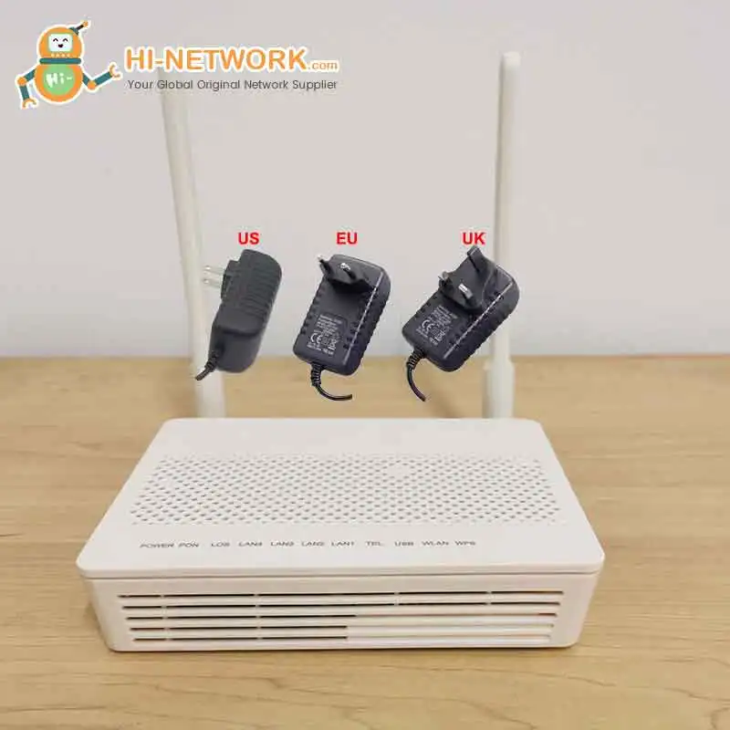 Huavert EchoLife EG8141A5 Gpon Epon Xpon ONU 1GE + 3FE + 1USB + 1TEL + Wifi FTTH 터미널 라우터, 미국 영국 EU 버전 전원 어댑터 포함