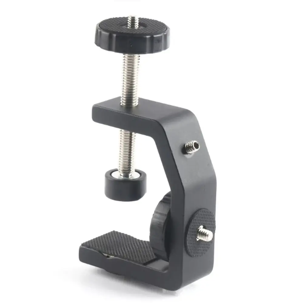 Desktop Mount Flash Fixed Holder 1/4 inch Screw Camera Lamp Clamp Tripod Stand Clamp C-Type Clamp Desk Fixed Holder Clip