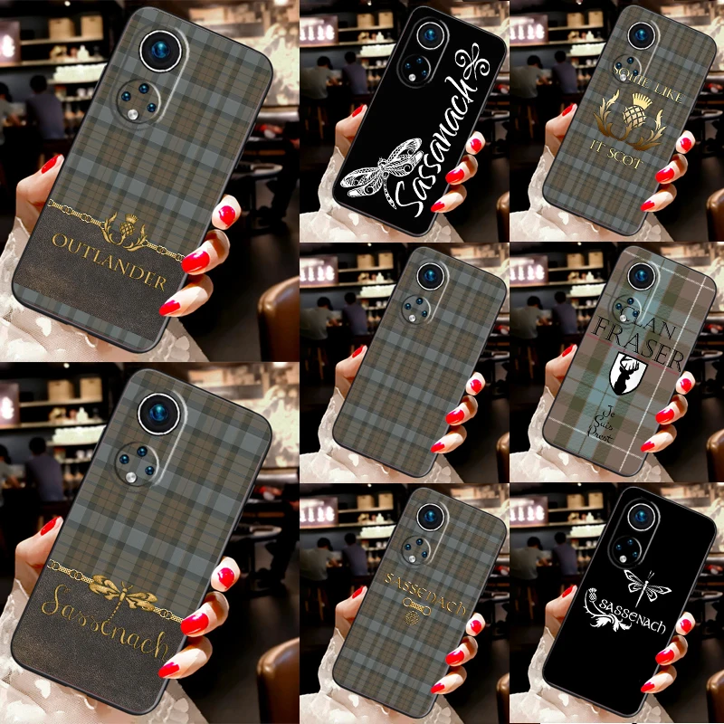 Outlander Tartan Sassenach funda para Huawei P30 Pro P20 P40 P Smart Nova 9 5T, Honor 70 50 X8 X9a Magic 5 Lite