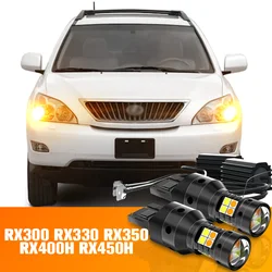 2pcs Dual Mode LED Turn Signal+Daytime Running Light DRL Accessories For Lexus RX300 RX330 RX400H RX350 RX450H RX450HL RX