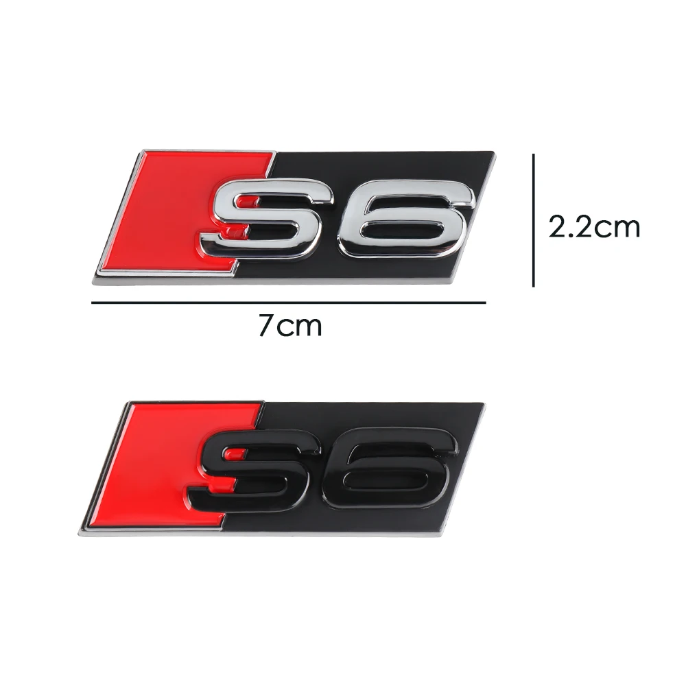 3D ABS Car Front Grille Emblem Decorative Accessories S Badge For Audi S3 S4 S5 S6 S7 S8 Logo Auto Styling Modification