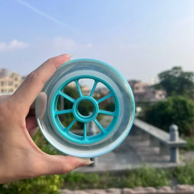 

85A Super High Rebond inline Speed Wheels for Indoor Track Racing Tires Good Grip Capatcity 85A Transparent PU Wheel 8 pieces