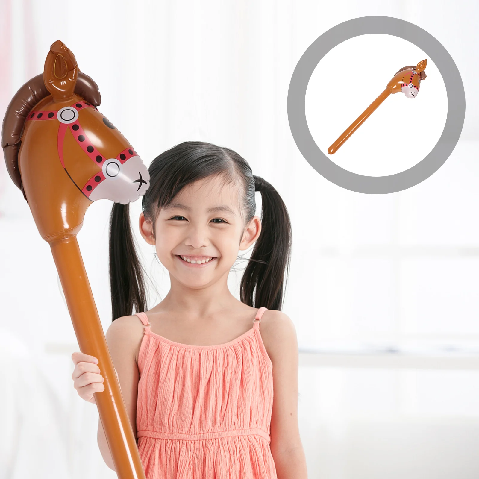 Horse Head Stick Inflatable Horses Christmas Party Decorations Halloween Cute Toy Balloon Pvc Birthday Child