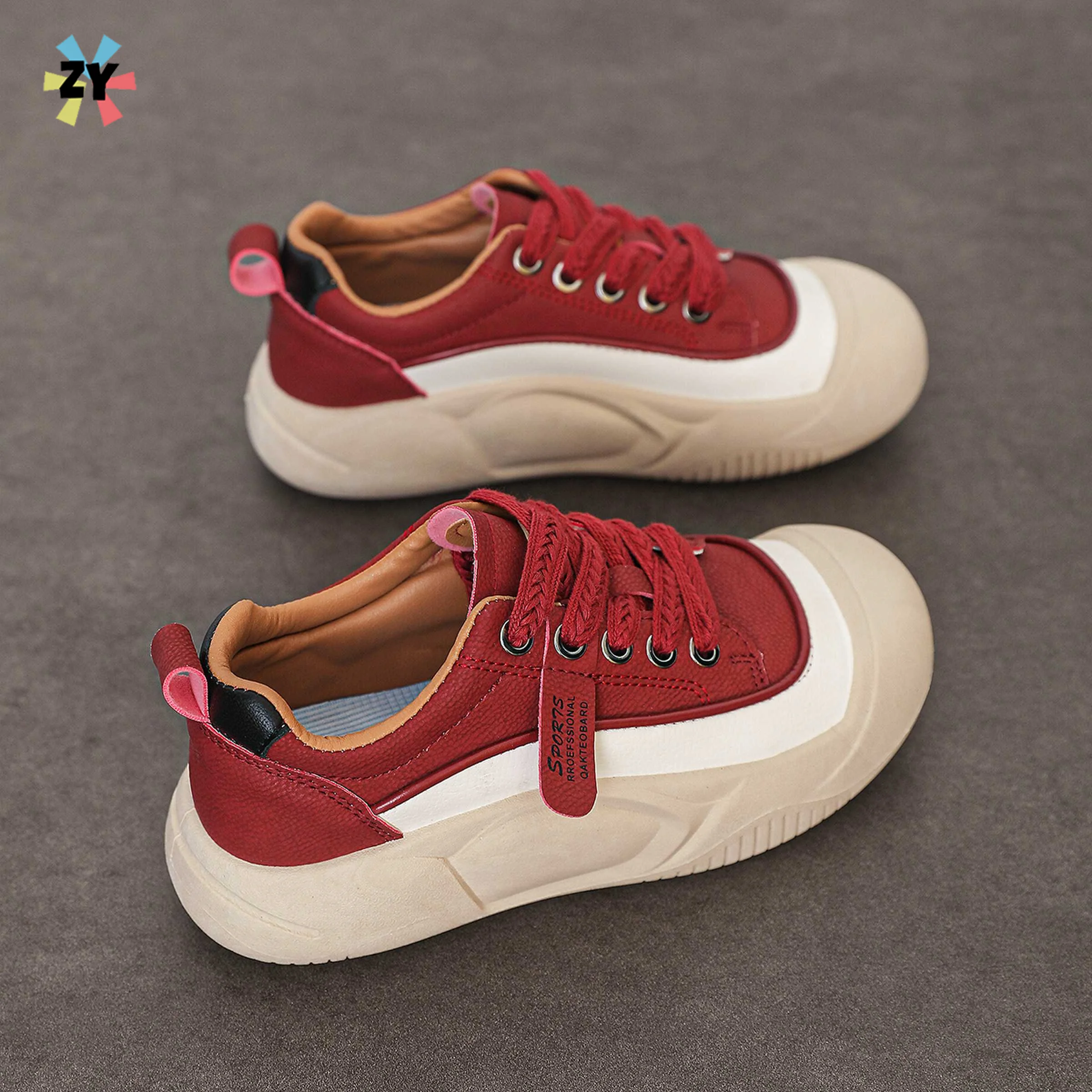 Spring summer Casual Sport Shoes Women Sneakers New Flats Platform Walking Running Shoes Designer Lace Up Female Travel