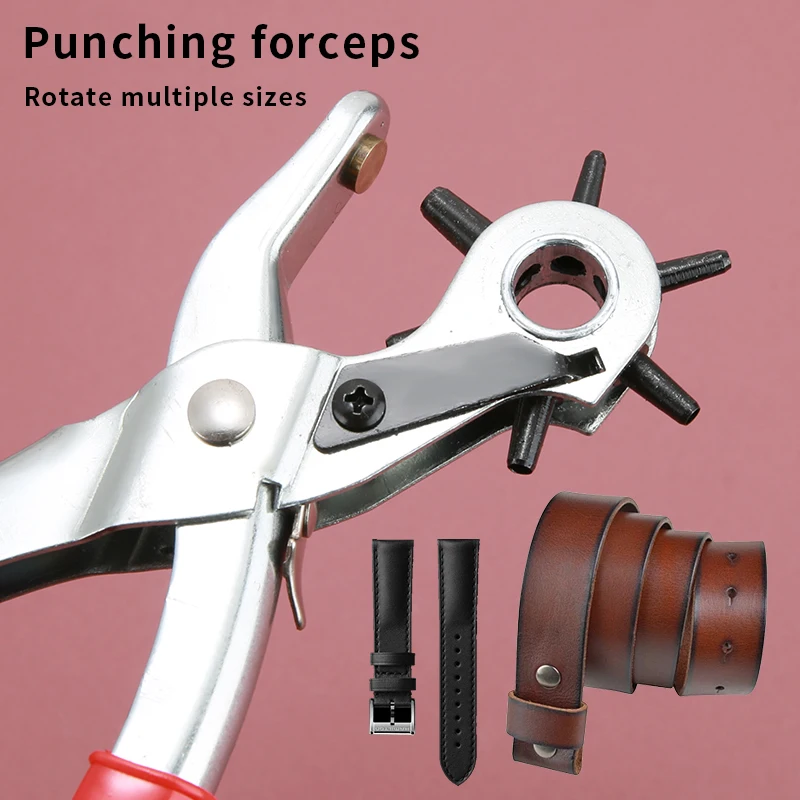 Leather Hole Punch Leather Tools Multifunctional Ordinary Carbon Steel Belt Puncher Punching Tool Belt Hole Puncher Crafts Tool