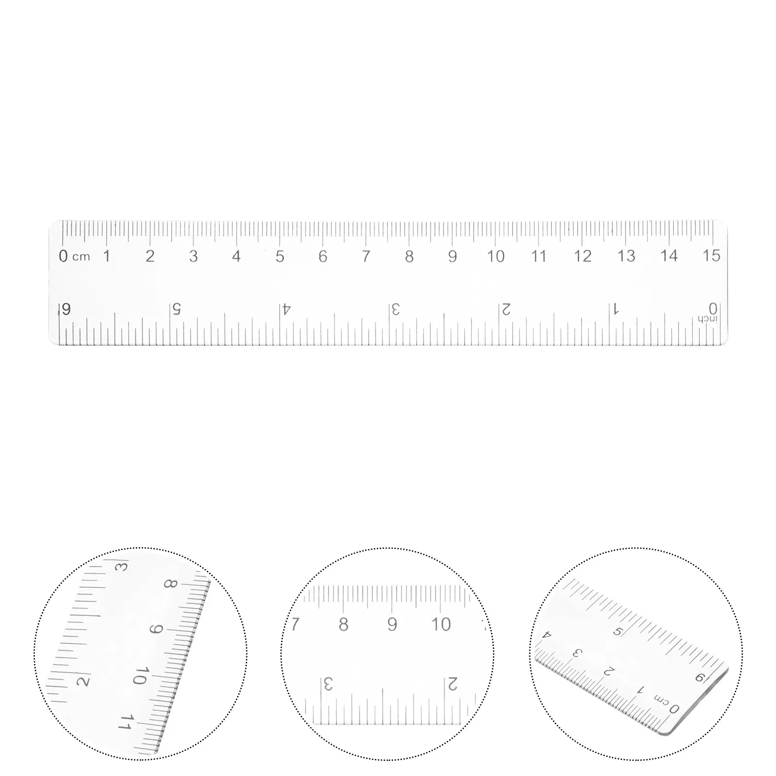 

10Pcs Transparent Plastic Ruler Clear Measuring Scale Ruler Accurate Straight Edge for Architects Students Office Use
