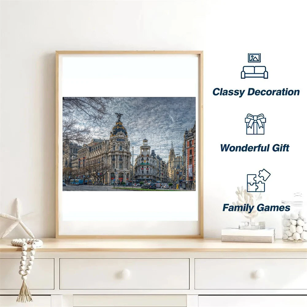 Jigsaw Puzzles for Adults Learning Education Animal Wooden Puzzles Adult Wood Puzzle Games Child Montessori buildings paysage