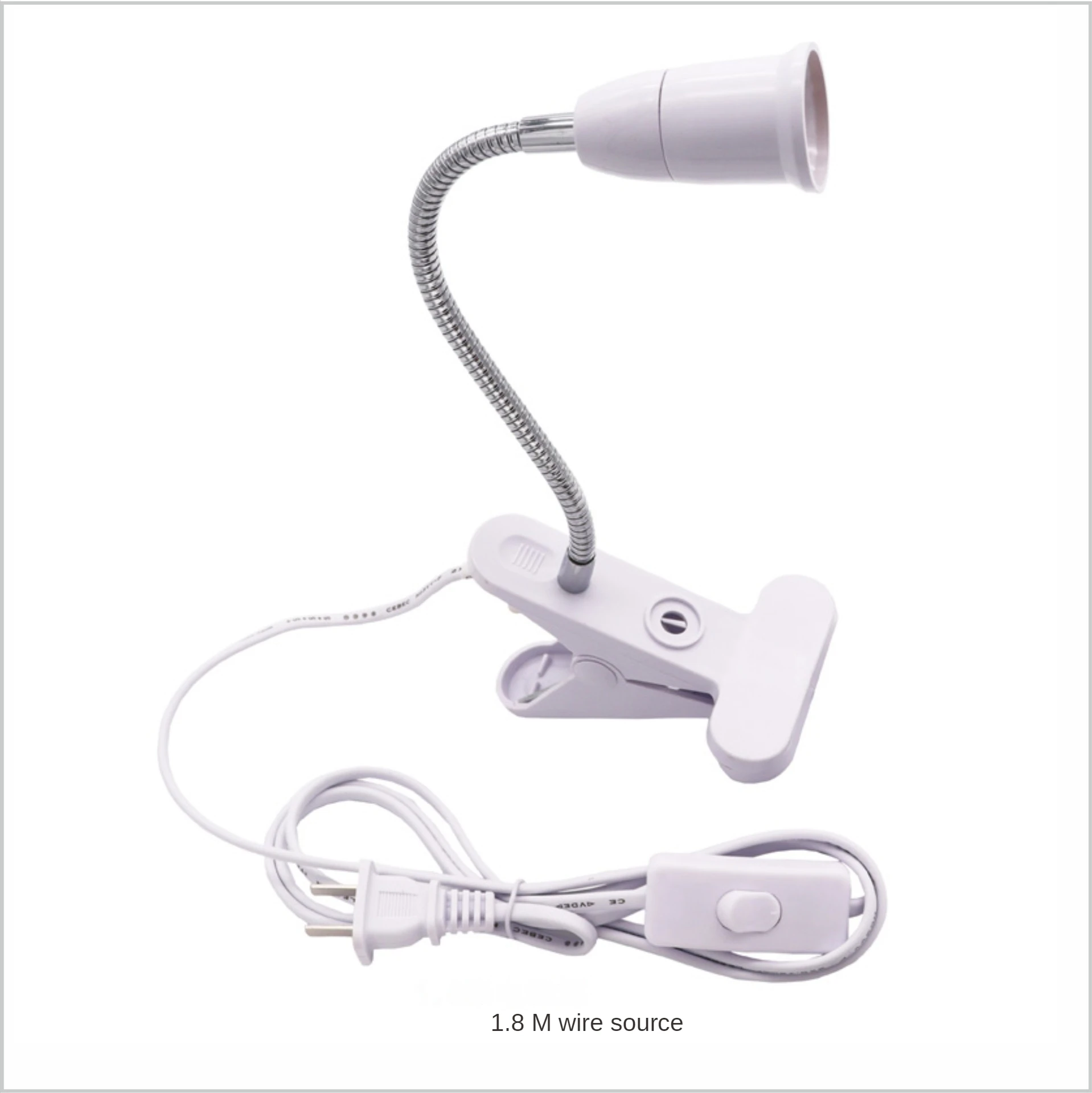 LED Universal Table Lamp with Clip, Lamp, Plant Grow Light, Light Accessories, 10cm-50cm, Ultra Long, 1.8m Control, E27 Screw