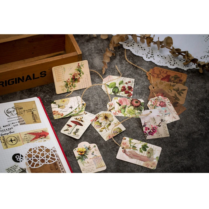 50pcs per pack Vintage Psalms Series Notes Tag Memo Pad Creative Sticker Message Nice Gift Stationery