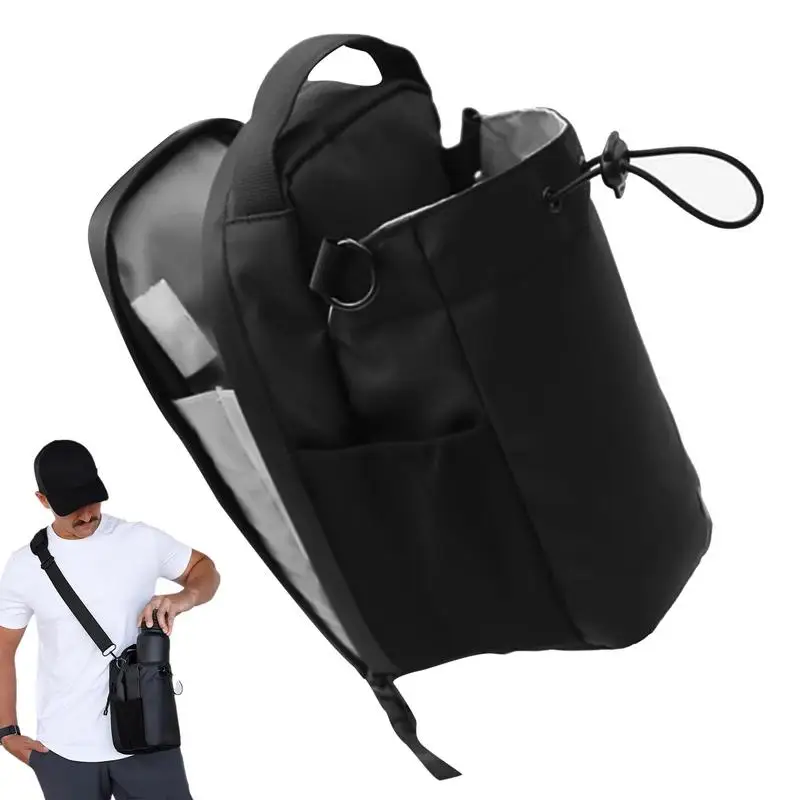 Fitness Magnetic Water Bottle Bag With Phone Pocket Large Capacity Gym Carrier Bag Waterproof Water Bottle Pockets