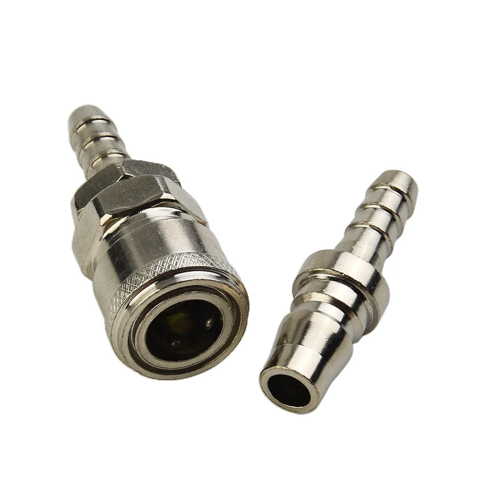 Zinc Plated Quick Release Air Line Hose Fittings Coupler Connector 8mm Compressor SH20 PH20, Slide and Lock Design 2pcs Pack