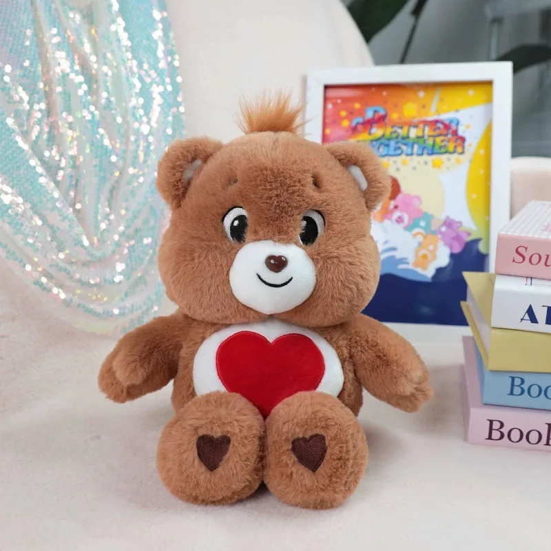 

Miniso Carebears Love Bear Magic Heartwarming Bear Cute Kawaii Plush Toy Doll Cute Rainbow Bear Girls Holiday Gift