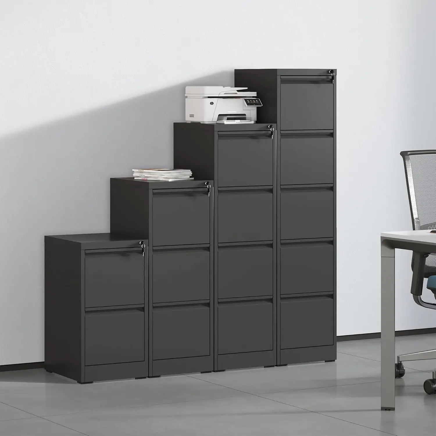 Metal File Cabinet with Drawer Heavy Duty Locking File Cabinets Home Office Steel Filing Cabinet Vertical