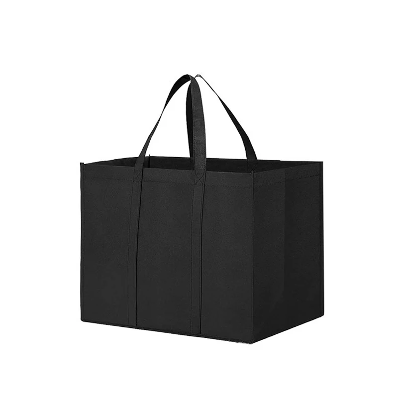 Reusable Grocery Shopping Bags Non-woven Large Foldable Eco-friendly Tote Bags with Long Handle Shoppers Bag for Women Men New