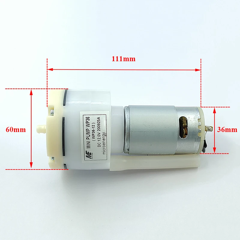 

WP36-12 DC 12V 60mm Vacuum & Air Pump Large Flow DIY Inflator​
