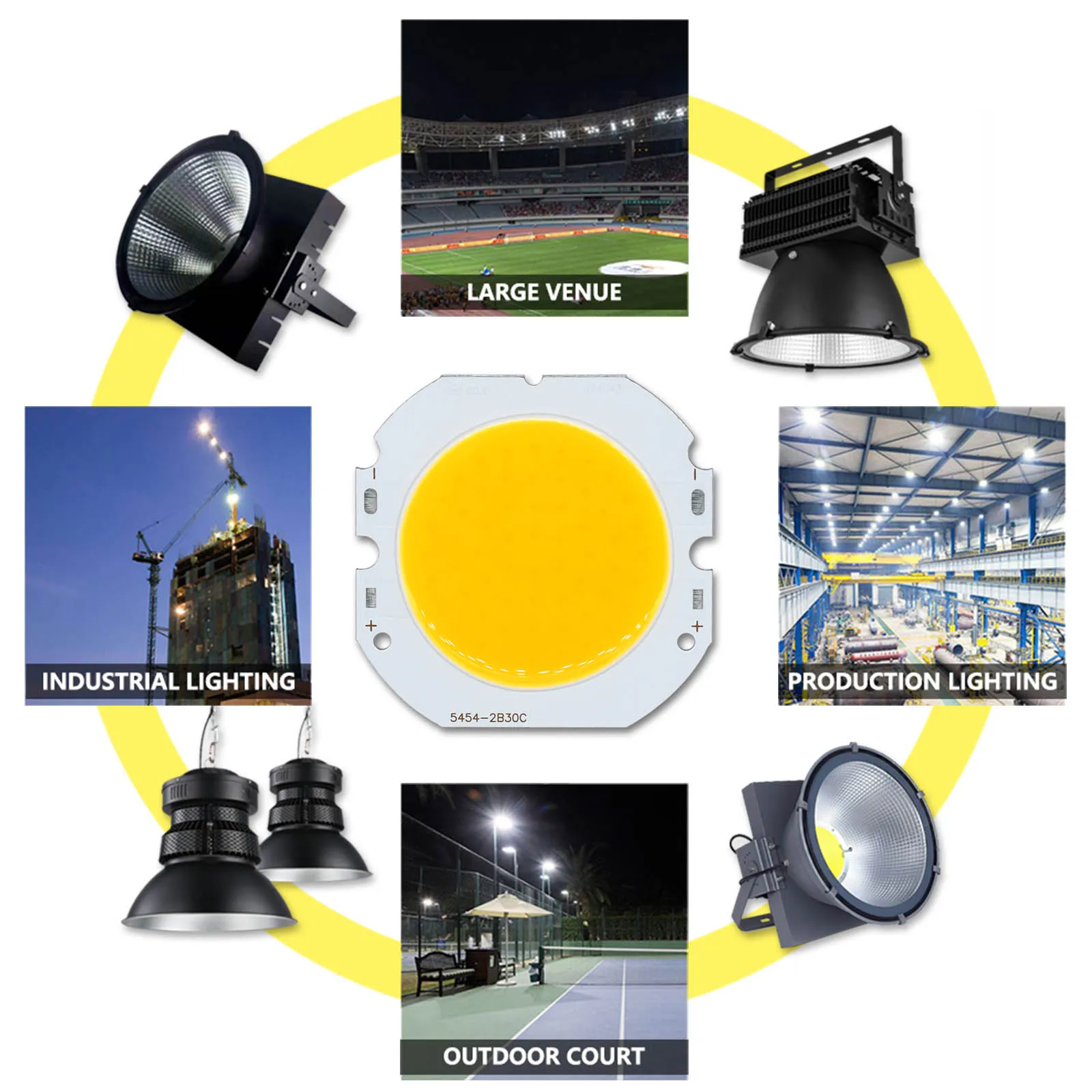 30 واط DC90-96V LED مصدر رقاقة ضوء الأضواء مصابيح الدافئة الباردة الأبيض LED COB خرزة مصباح رقاقة متكاملة مجلس صمام ثنائي باعث للضوء