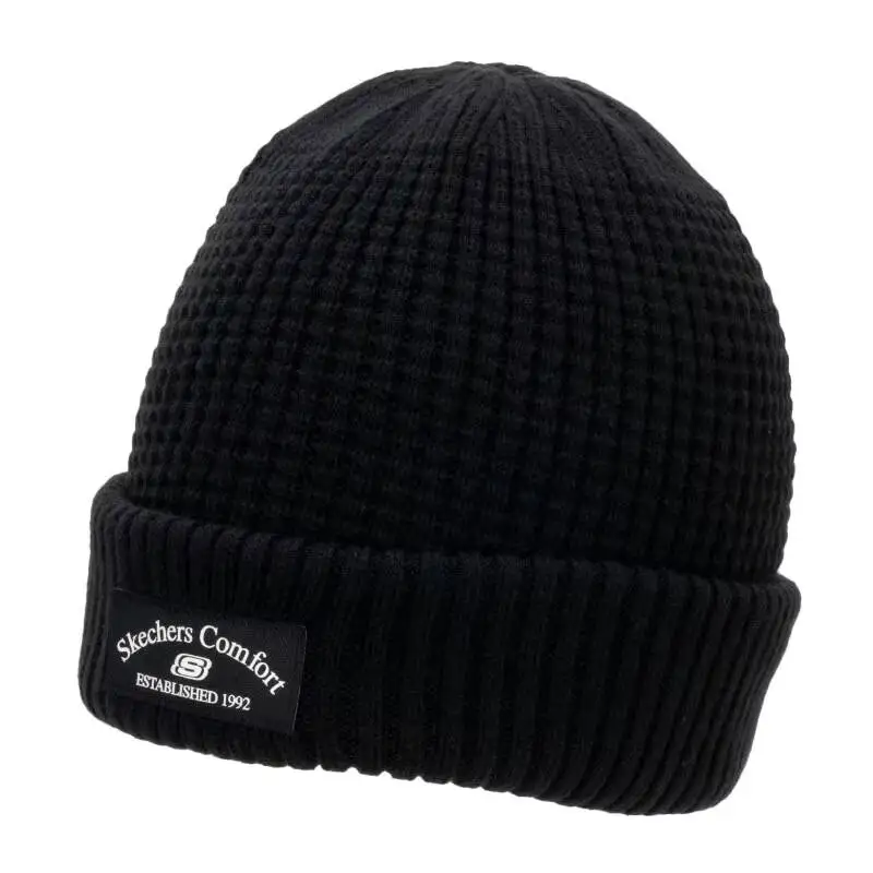 

Skechers Waffle Knit Beanie Hat Winter Warm Cuffed Knitted Skull Cap with Logo L424U087-0018 Latest model