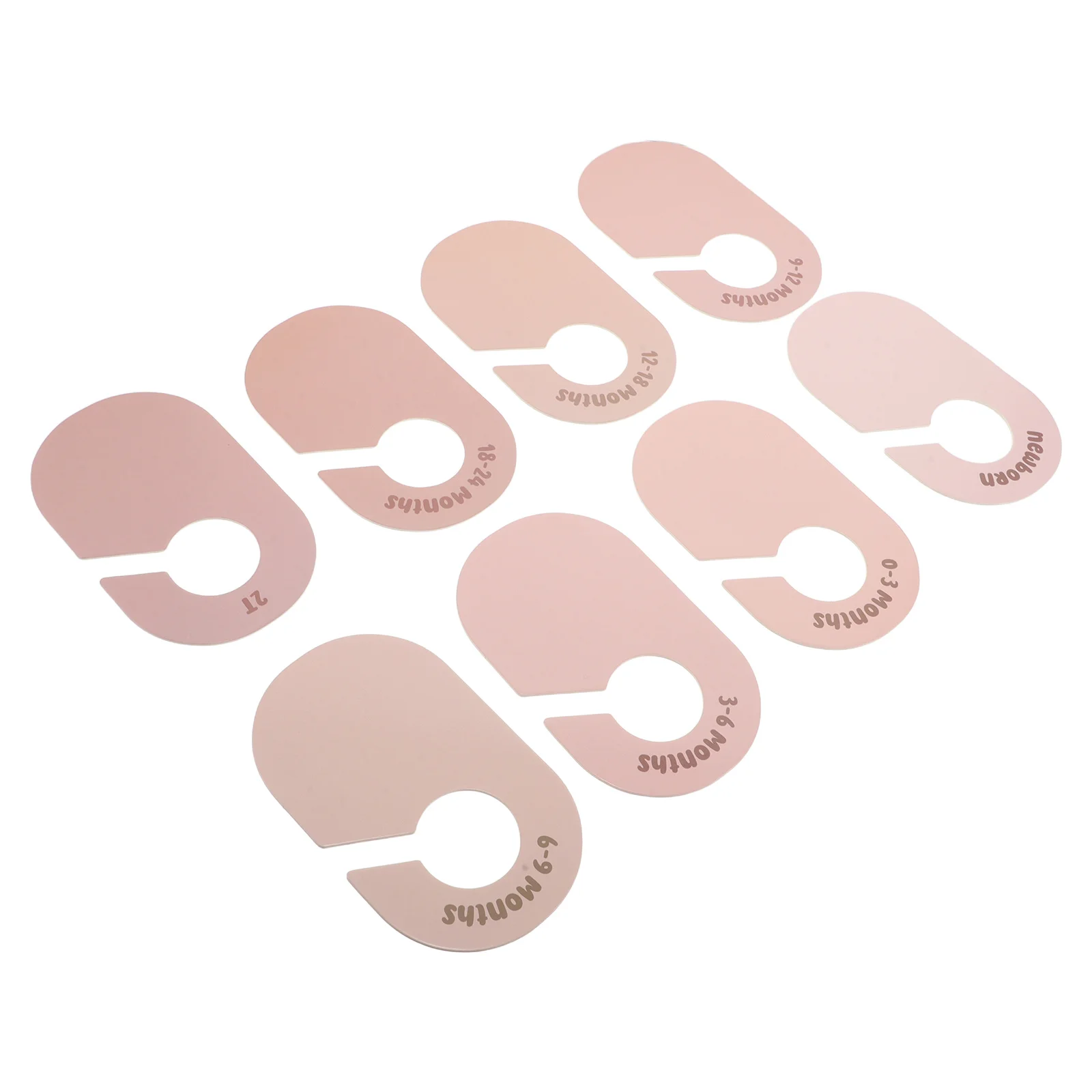 

8Pcs Baby Closet Dividers Infant Toddler Wardrobe Nursery Organizer Closet Partition Cards Size Labels Unisex Baby Divider